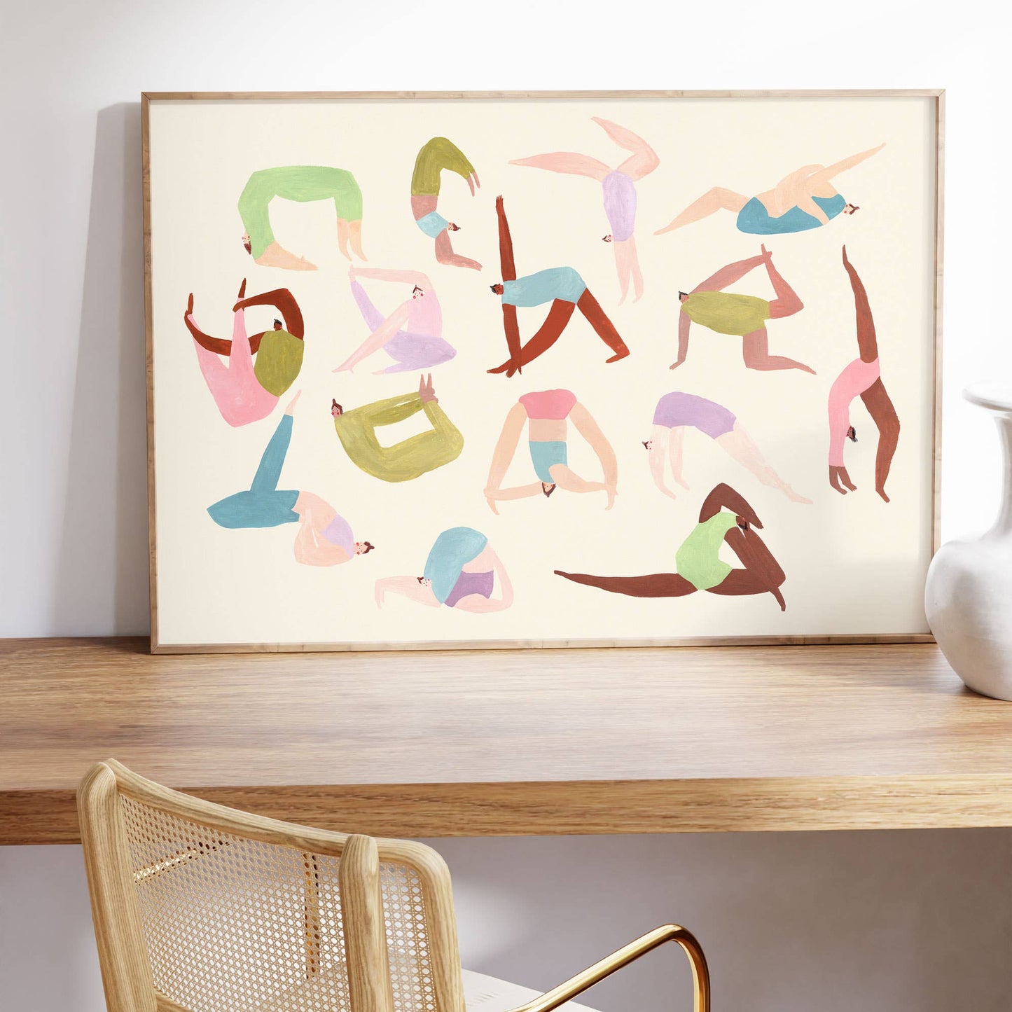 Yoga Ladies Art Print | Mindfulness Wall Art | Boho | Poses