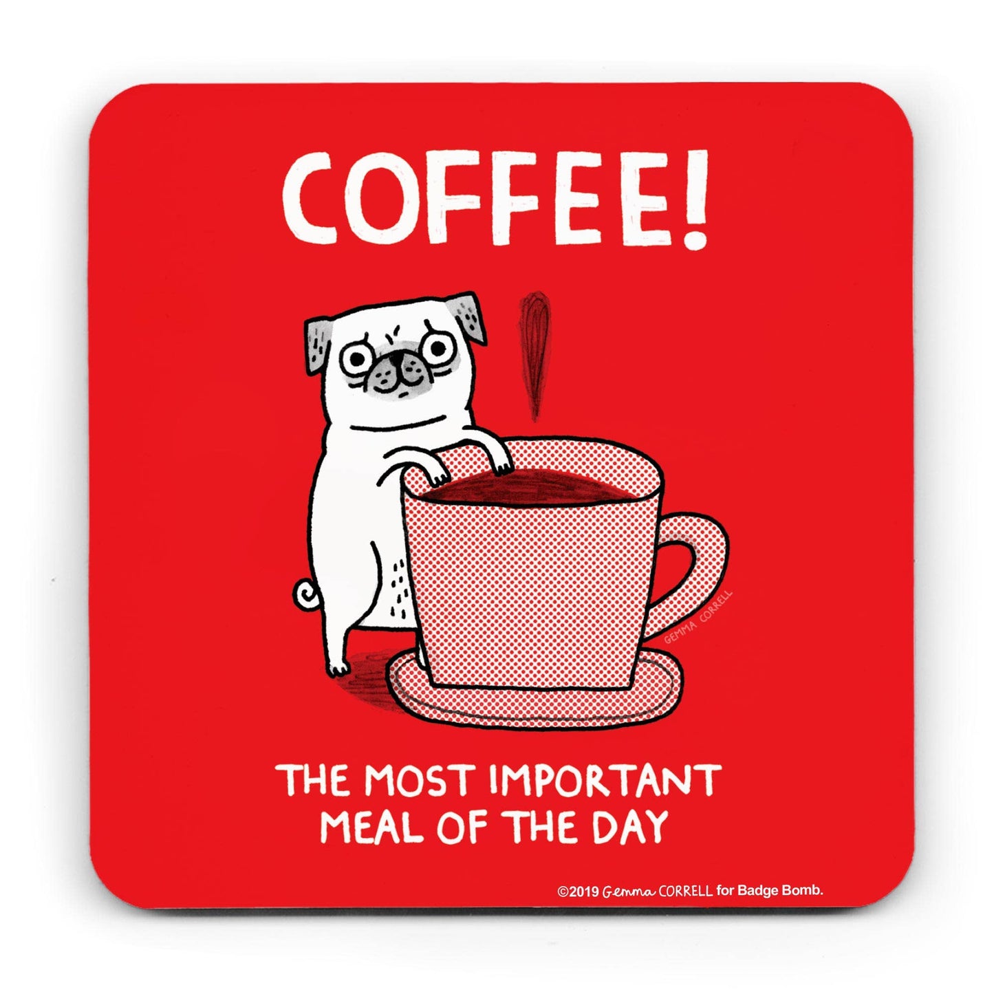 Coffee Pug Coaster