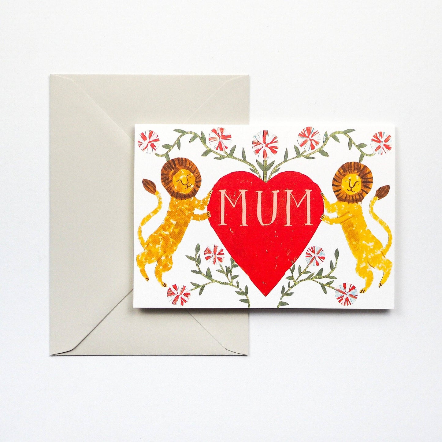 Mum Lion Heart Greeting Card