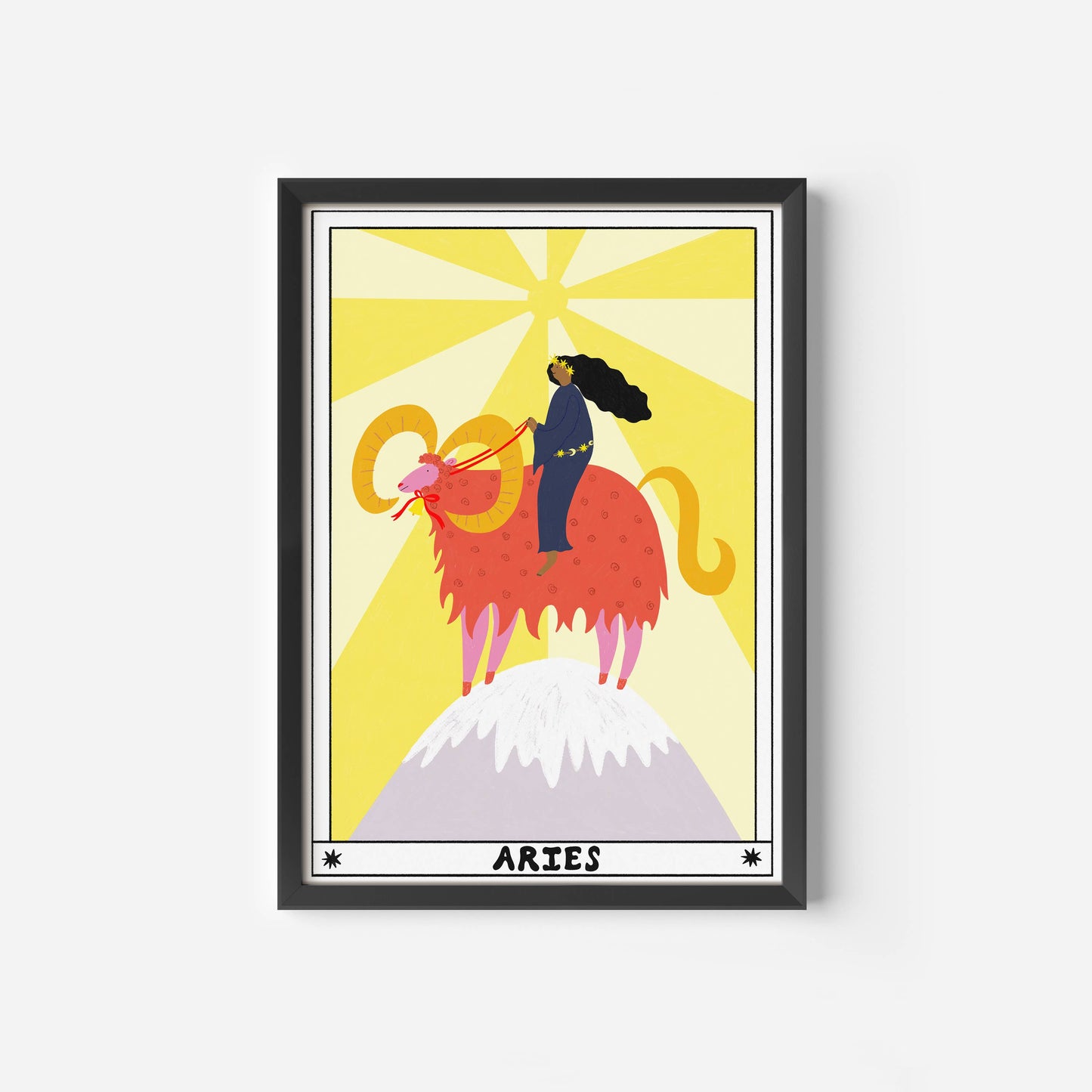 Tarot Aries Horoscope A4 Art Print