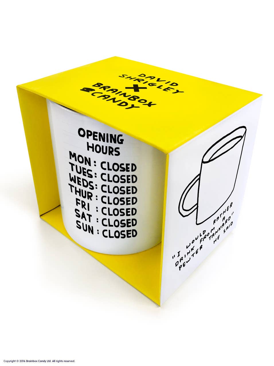 Opening Hours - David Shrigley Mug