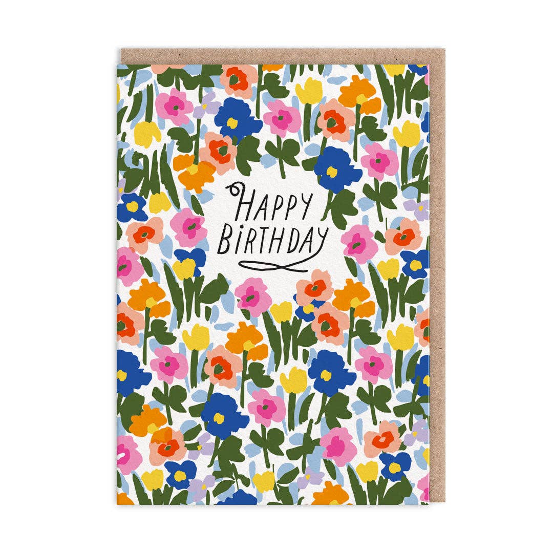 Meadow Flowers Happy Birthday Card