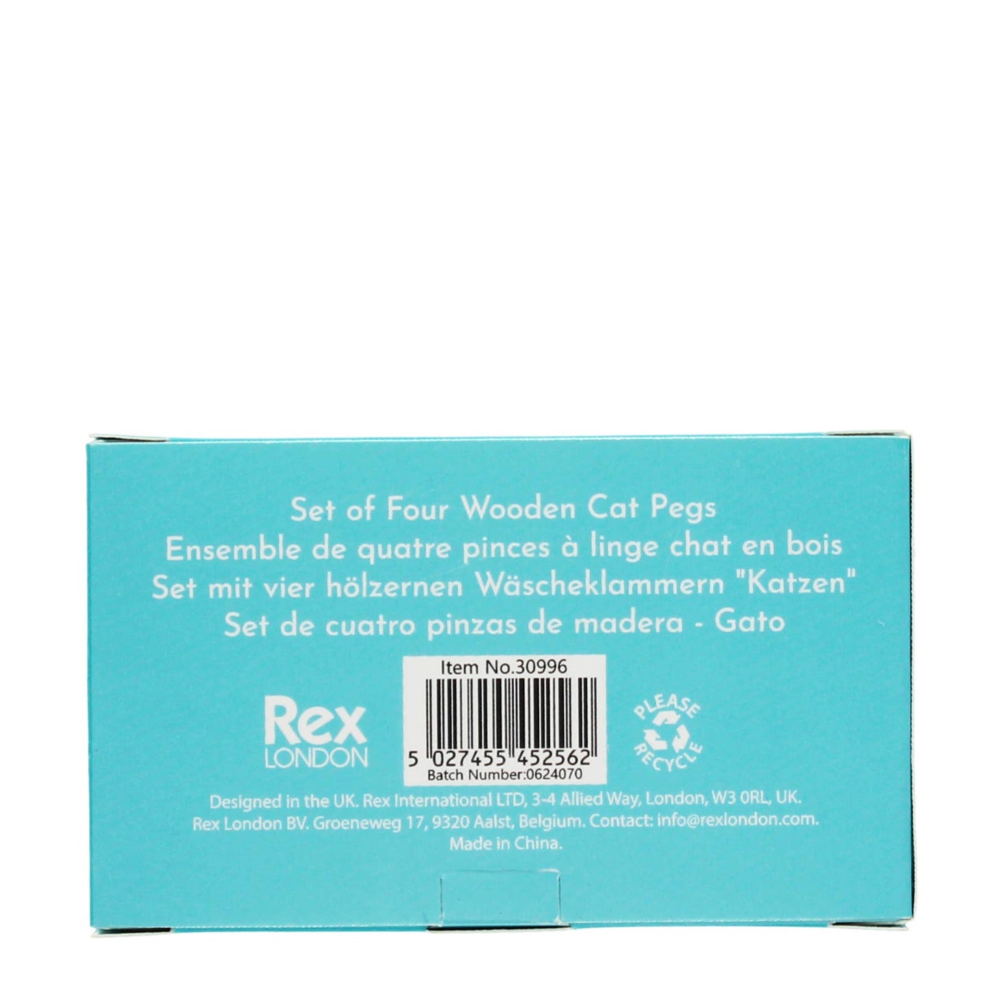 Mini wooden pegs (set of 4) - Cats