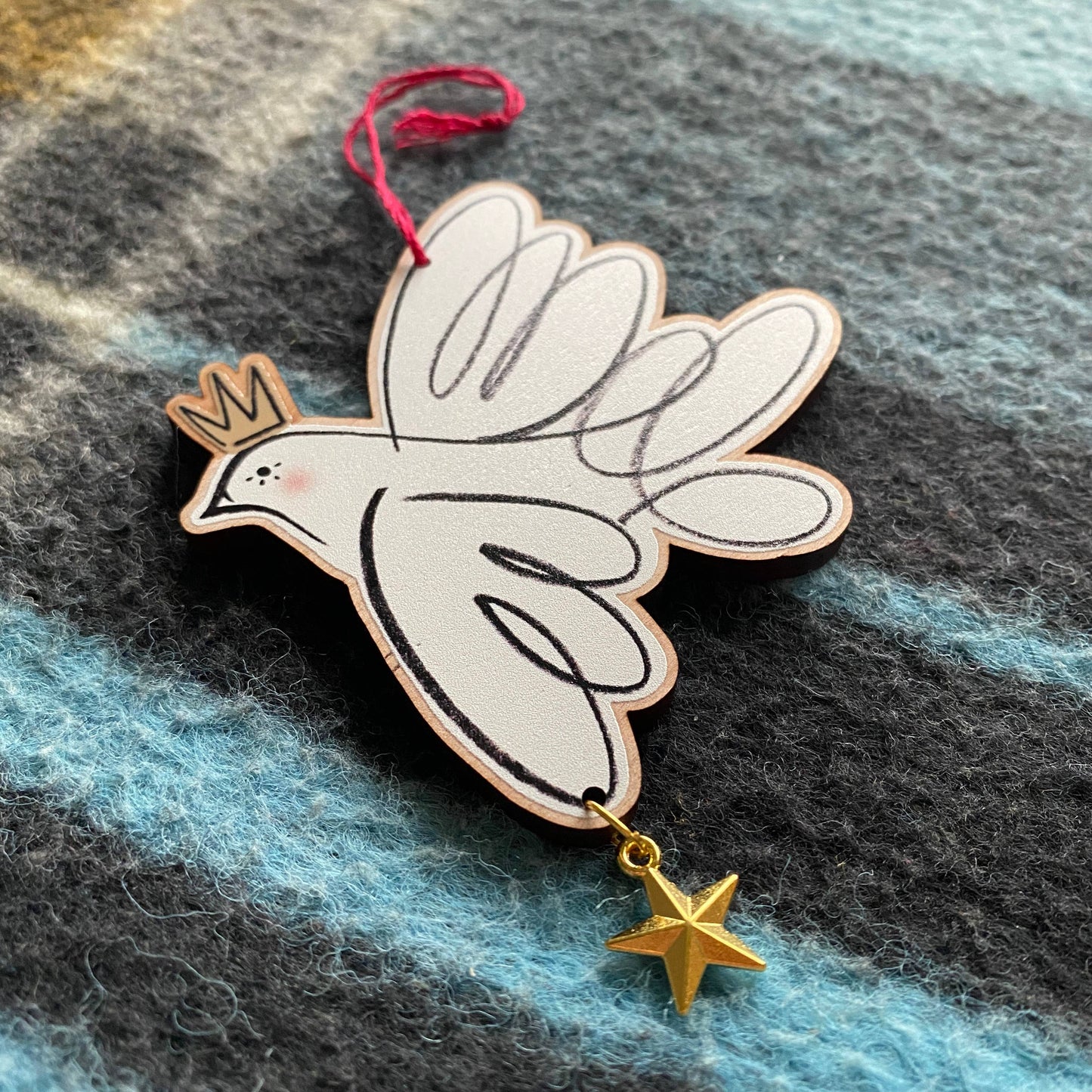 Peace Dove Wooden Decoration