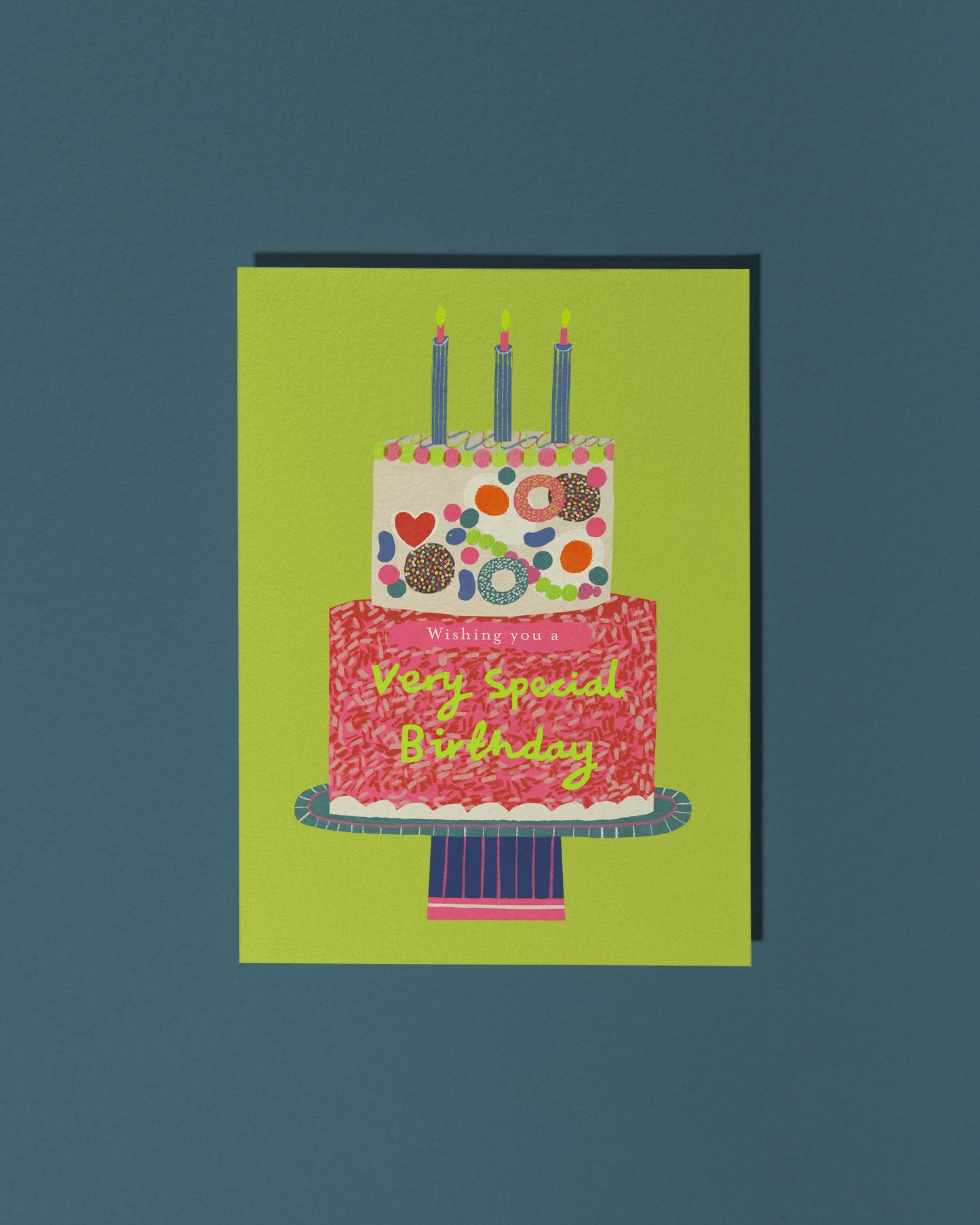 Wishing You a Special Birthday – Colourful Cake Card