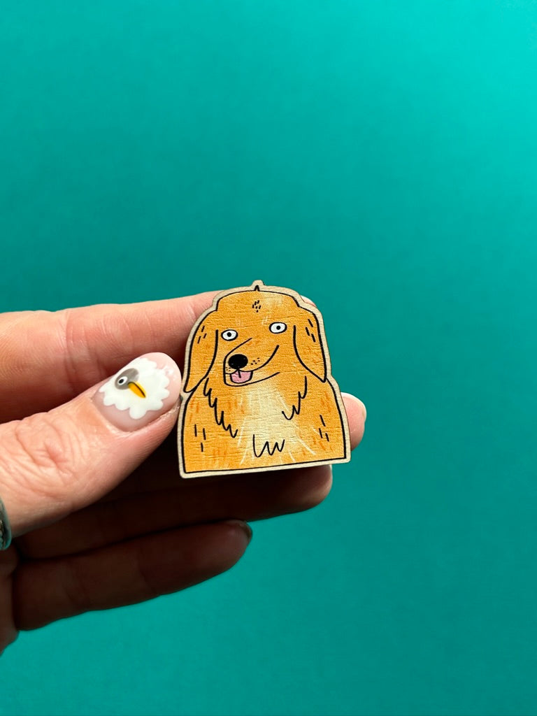 Wooden Dog Pins by Fernandes Makes