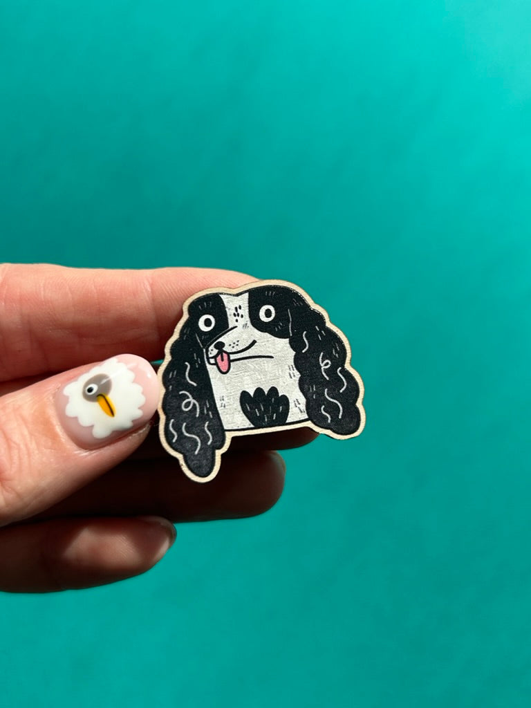 Wooden Dog Pins by Fernandes Makes