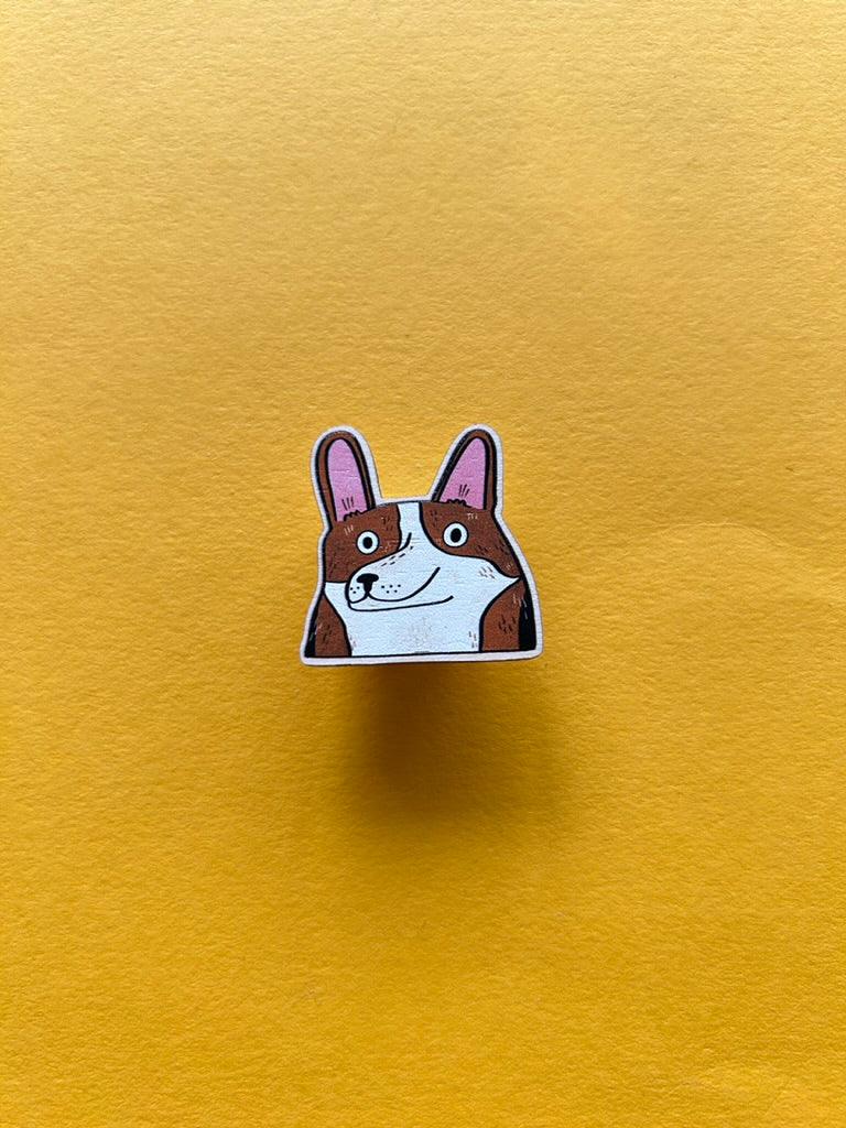 Wooden Dog Pins by Fernandes Makes