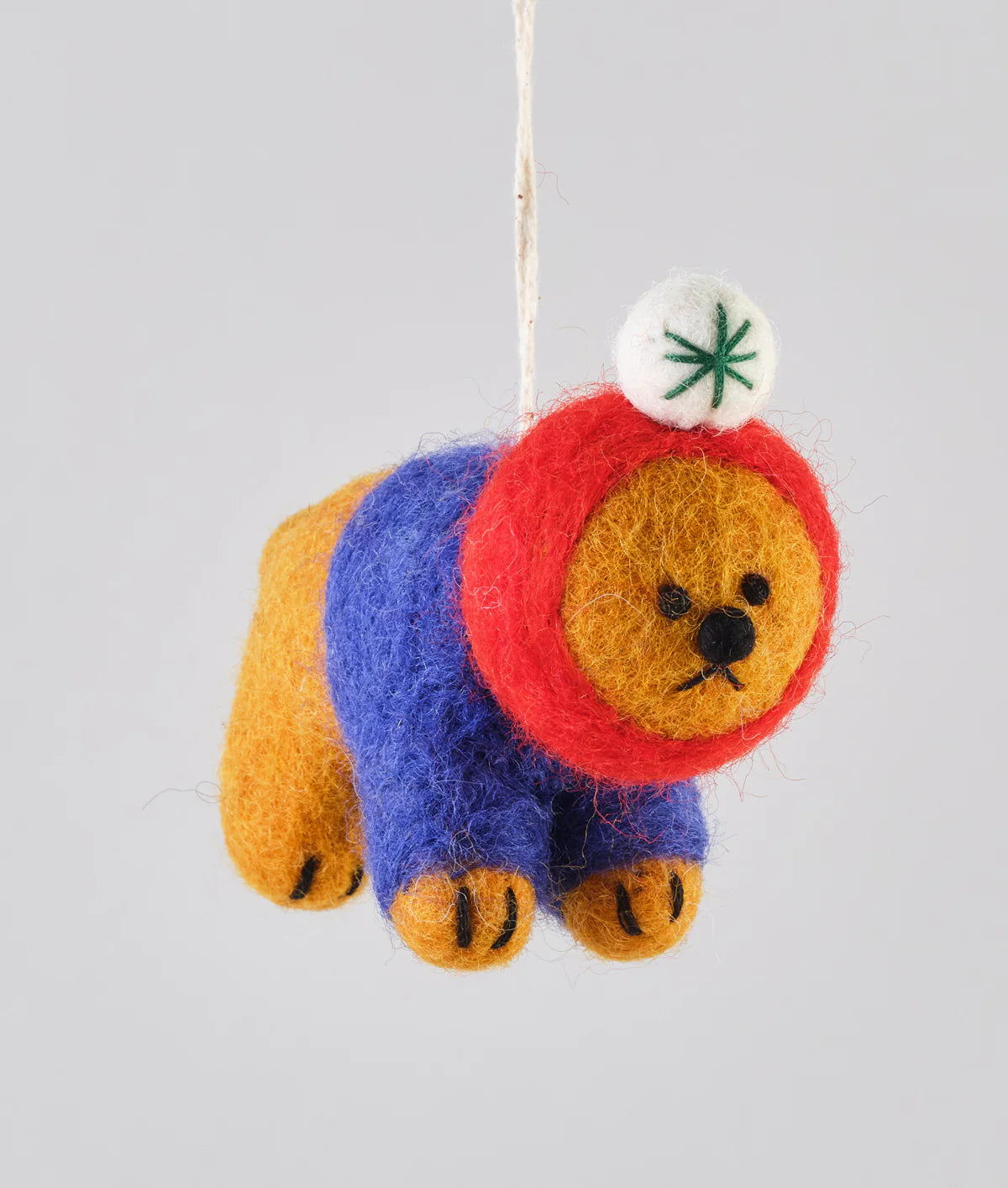 Ronnie, dog in a pompom hat Decoration