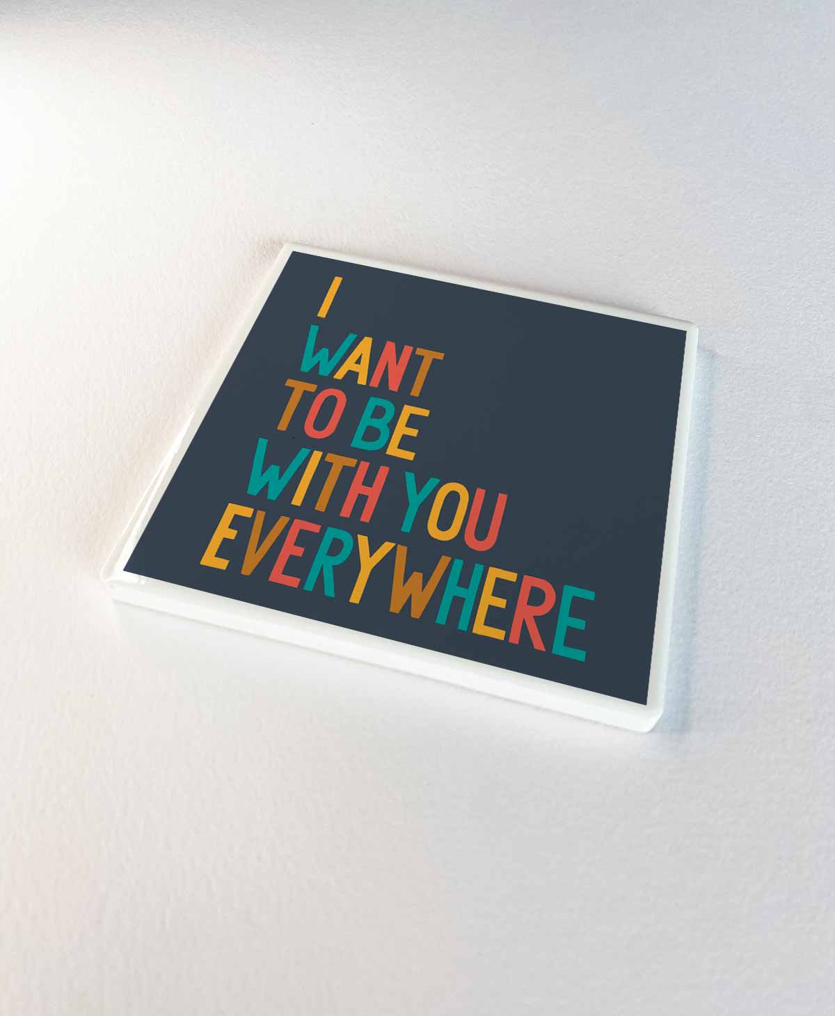 Music Lyric Ceramic Coaster by Sketchbook Design