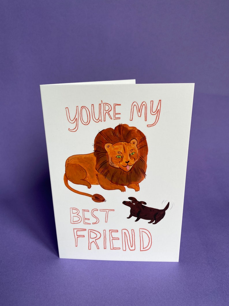 You're My Best Friend, Lion and Sausage Dog Card