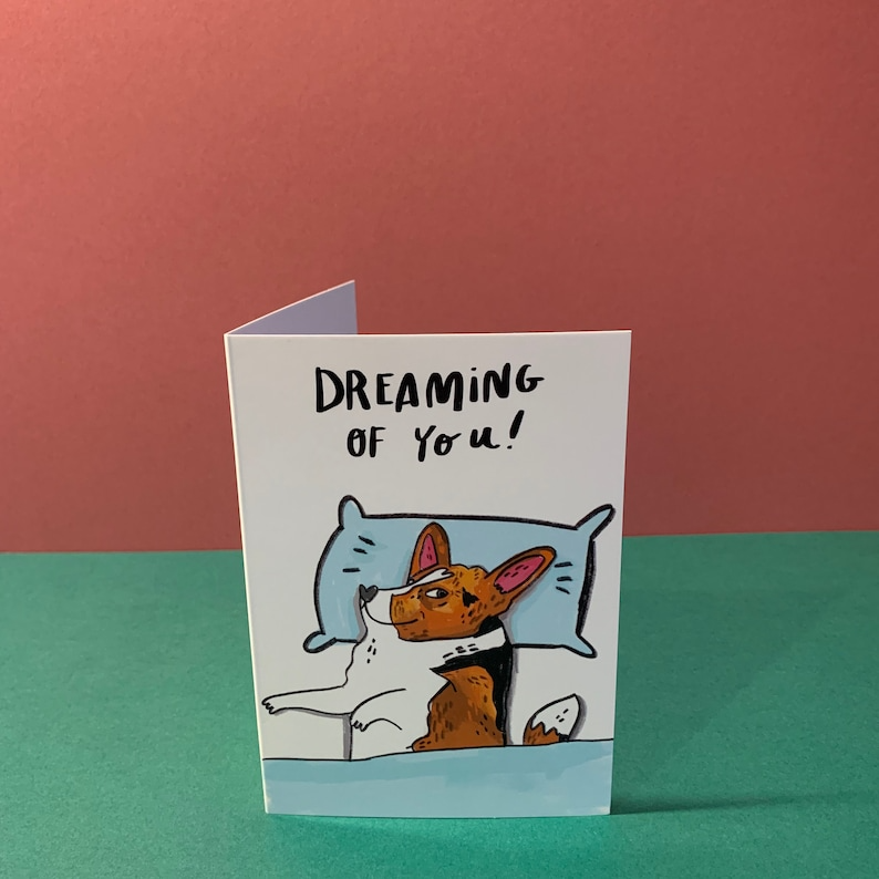 Dreaming of You! Corgi Side Eye Card