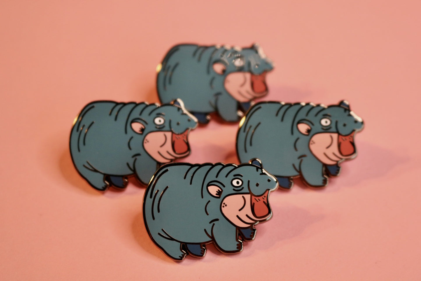 Pygmy Hippo Enamel Pin