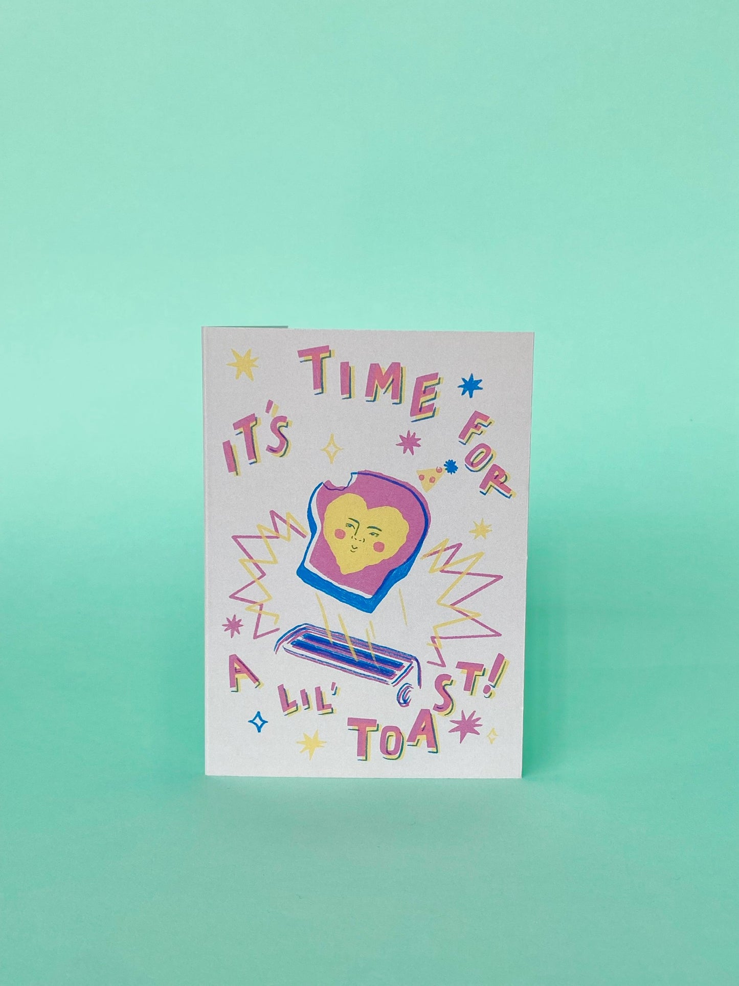 Time for a Lil' Toast - Birthday Greeting Card by Kelly Ma