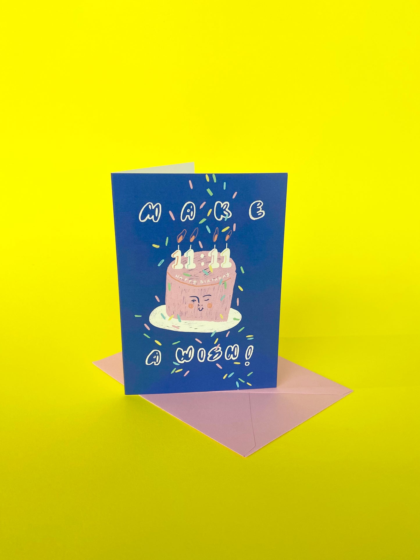 Make A Wish 11:11 - Birthday Greeting Card by Kelly Ma