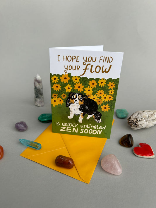 Find Your Flow Greeting Card by Fernandes Makes