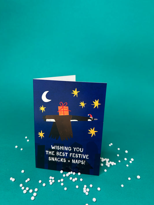 Wishing You The Best Festive Snacks and Naps Greeting Card