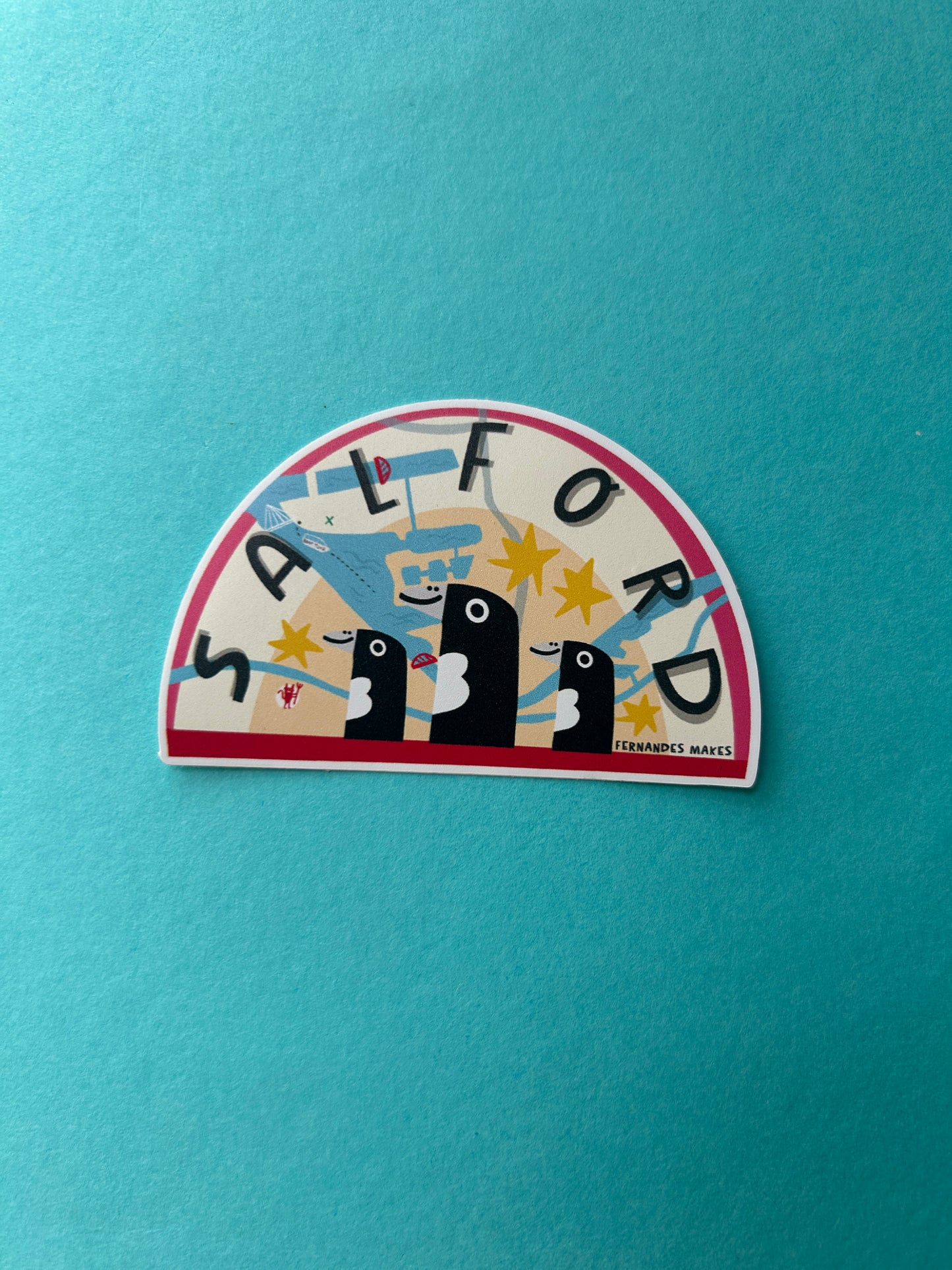 Salford Map Sticker by Fernandes Makes