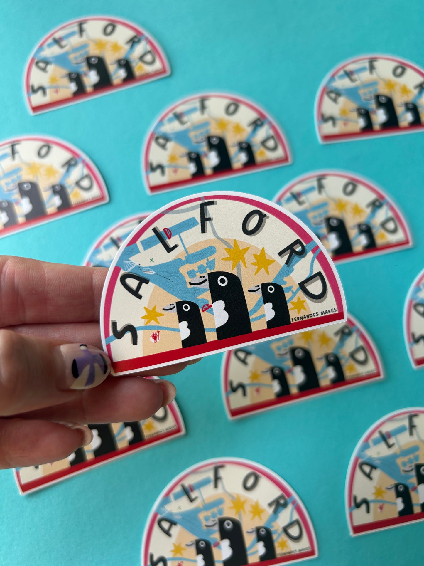 Salford Map Sticker by Fernandes Makes