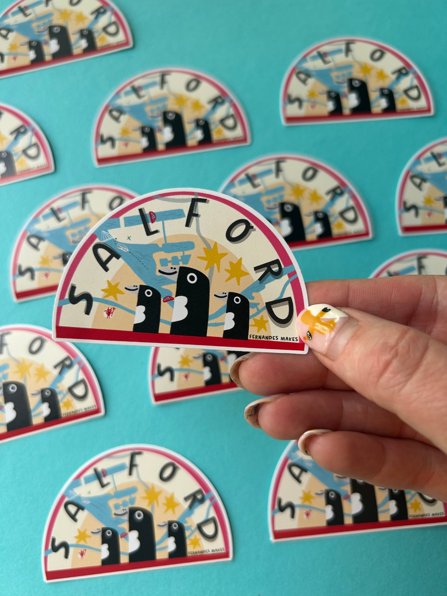 Salford Map Sticker by Fernandes Makes