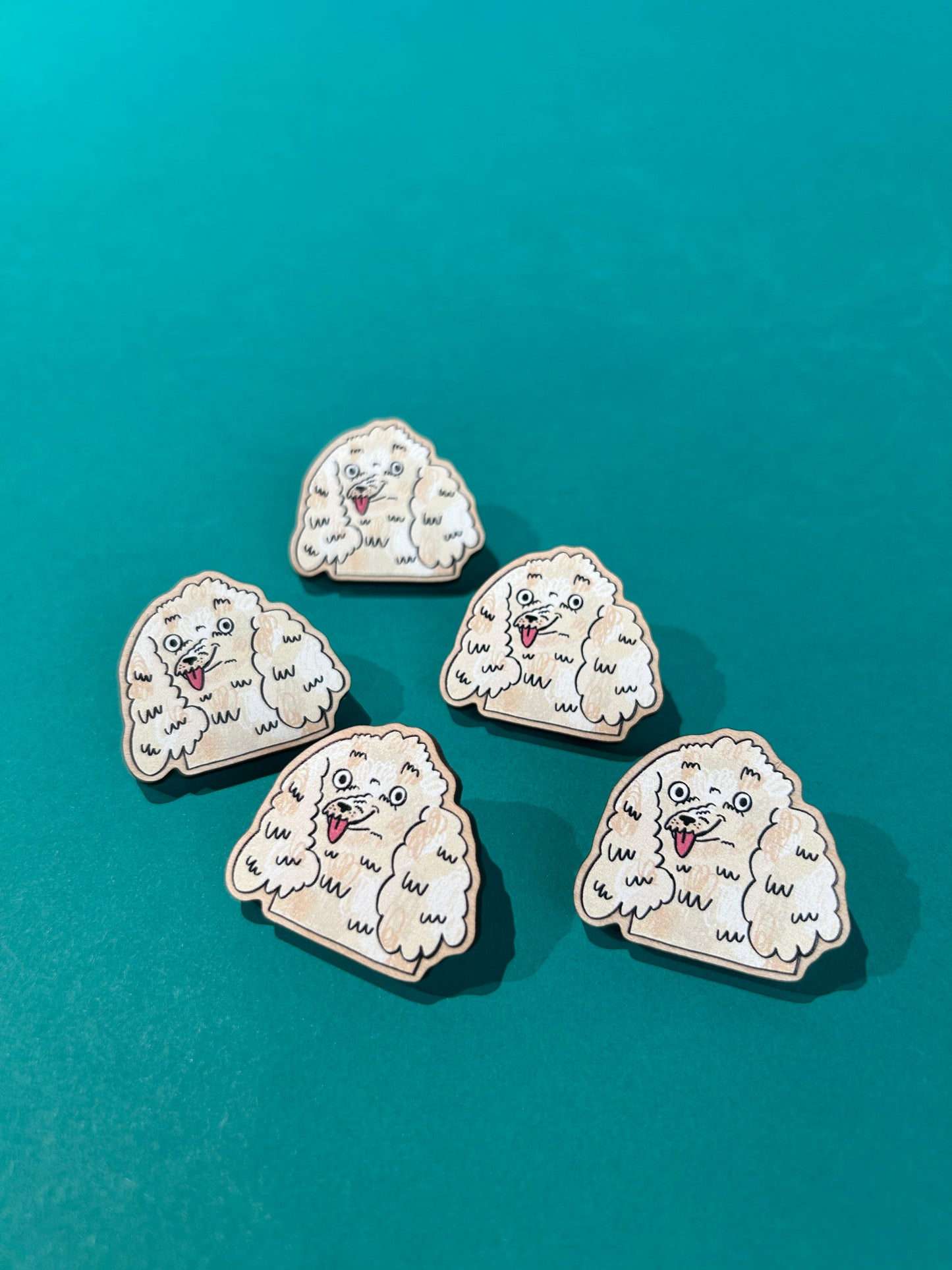 Wooden Dog Pins by Fernandes Makes