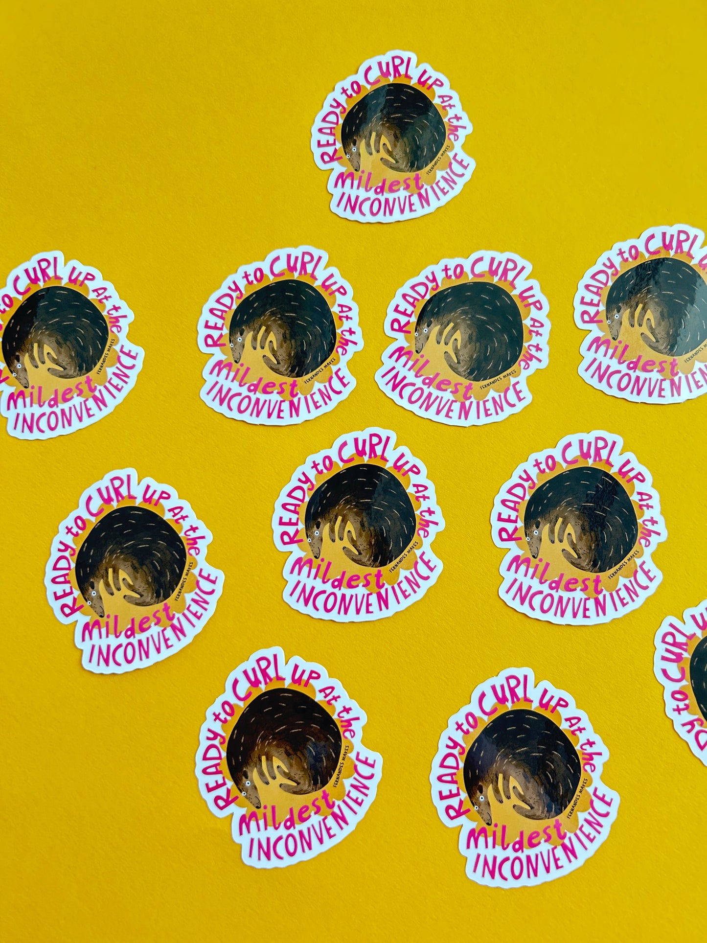 Curl Up inconvenience Sticker