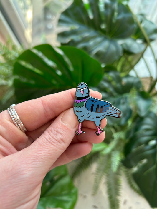 Derpy Pigeon Enamel Pin