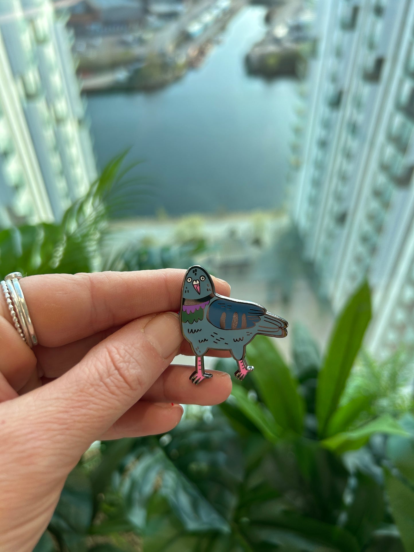 Derpy Pigeon Enamel Pin