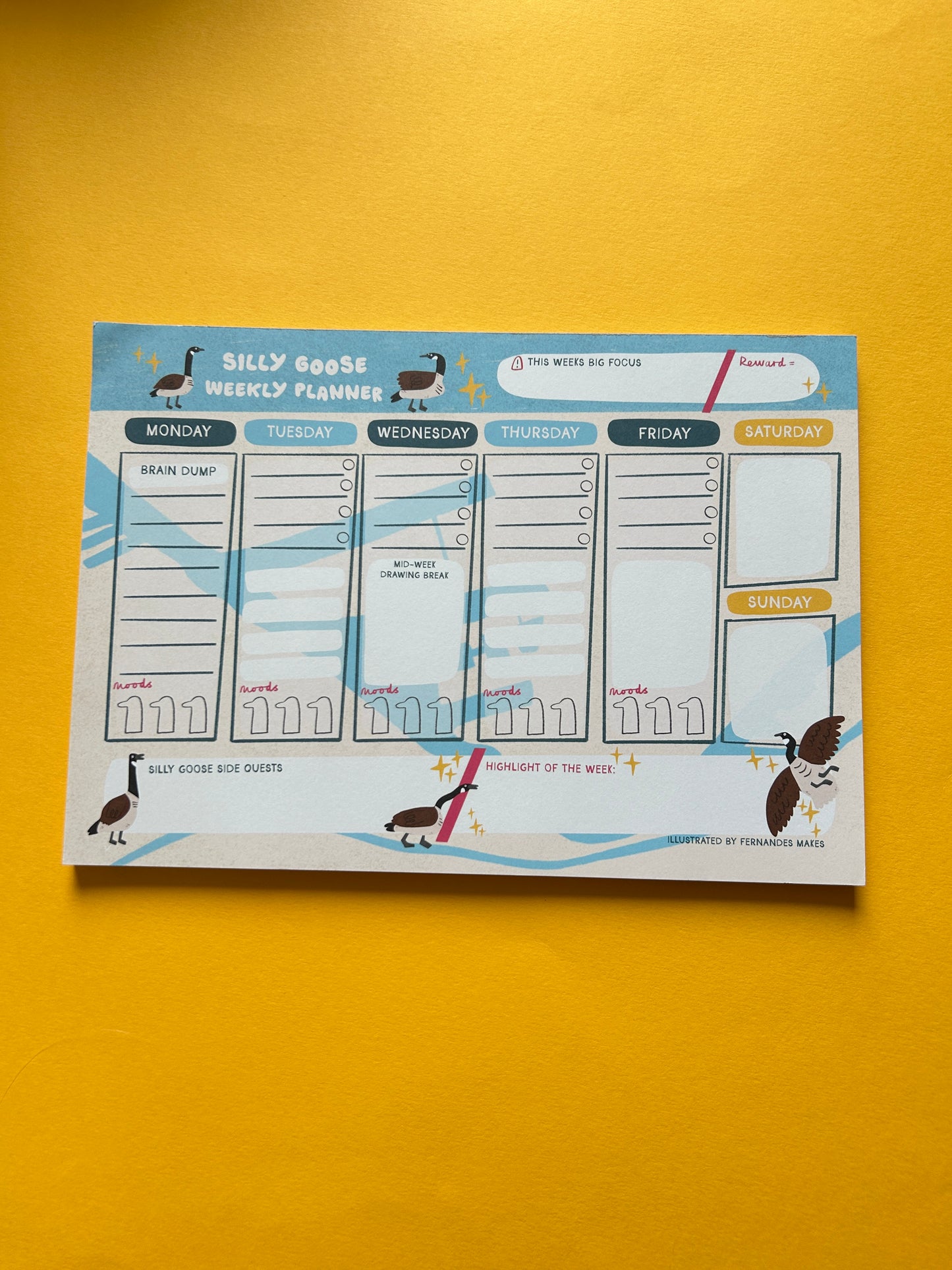 Silly goose A4 Desk Pad
