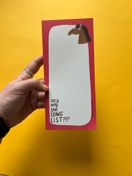 Why The Long List Horse DL Notepad