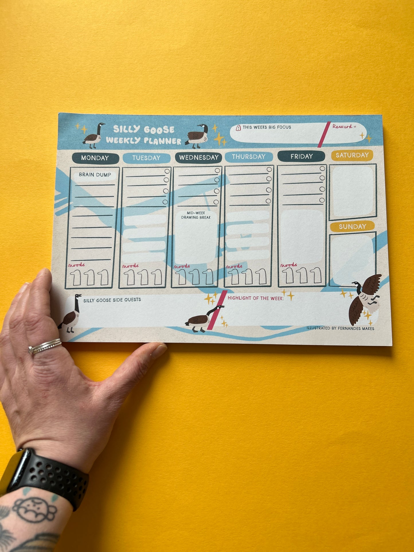 Silly goose A4 Desk Pad