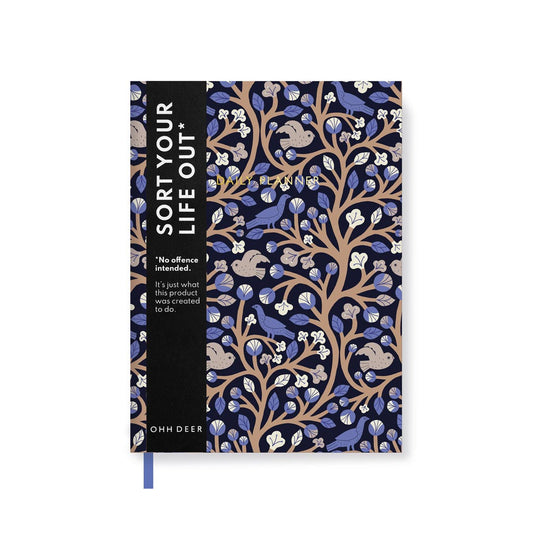 Bluebird and White Owl Pattern - Daily Planner (A5)(7132)