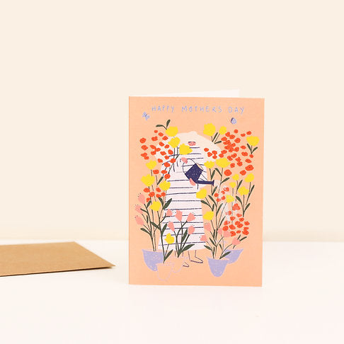 Happy Mother's Day Gardening Card by Little Black Cat