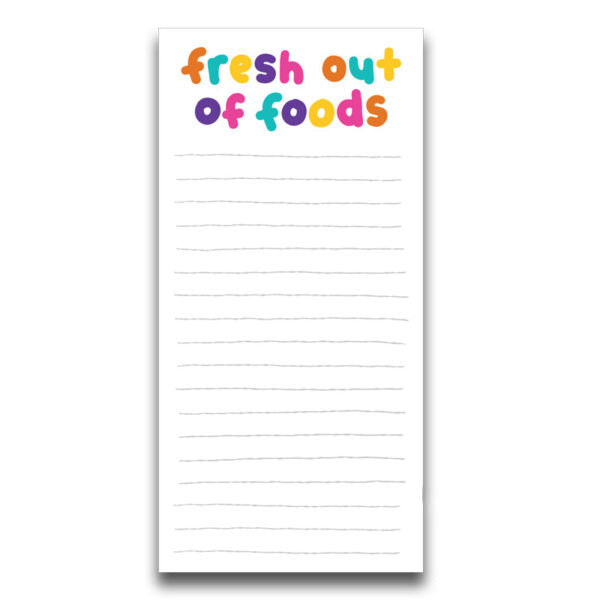 Fresh Out of Foods - Notepad by The Playful Indian