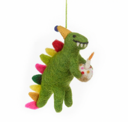 Birthday Cake Dinosaur Decoration by Felt So Good