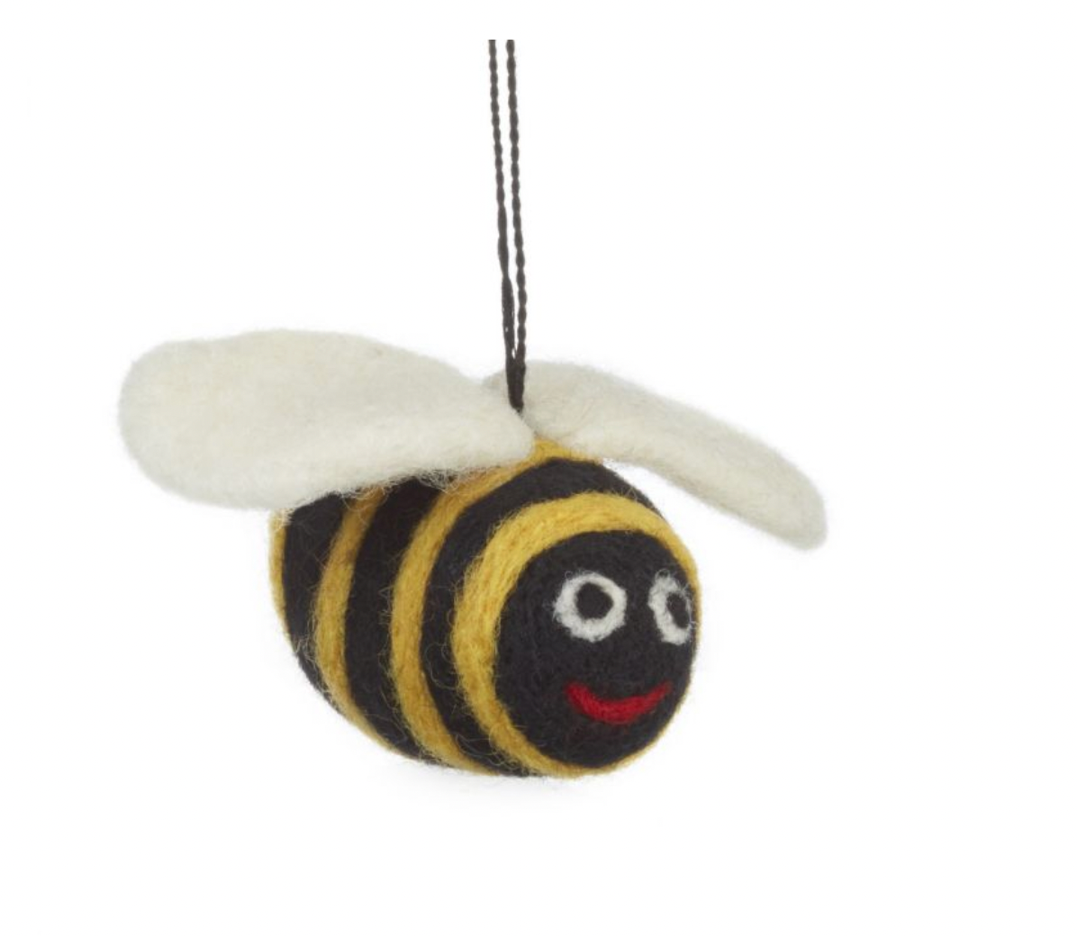 Big Bumblebee Hanging Needle Felt Decoration by Felt So Good