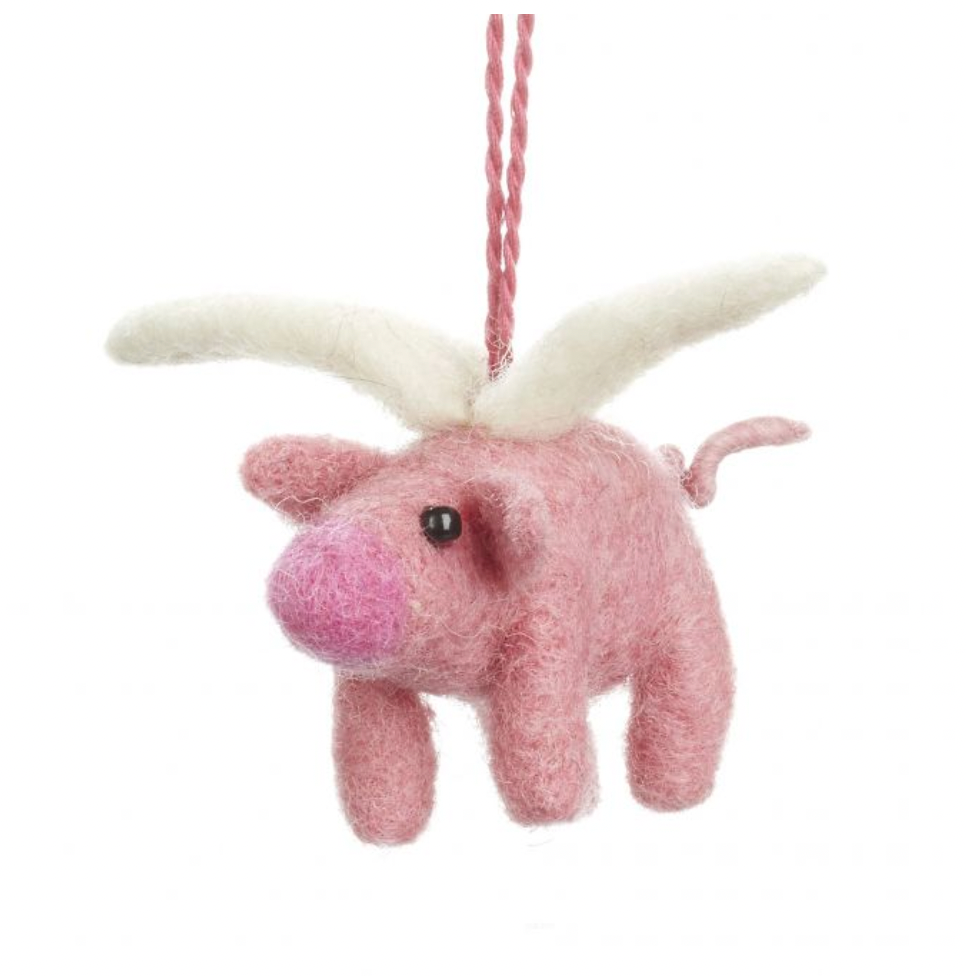 Flying Pig Decoration by Felt So Good