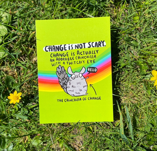 Chinchilla of Change Postcard by Katie Abey - KA01