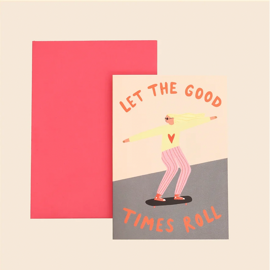 Let The Good Times Roll Card by Little Black Cat