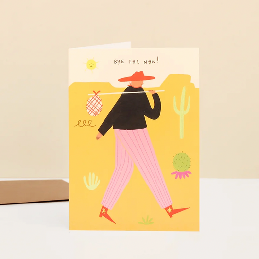 Cowboy Bye For Now Card by Little Black Cat