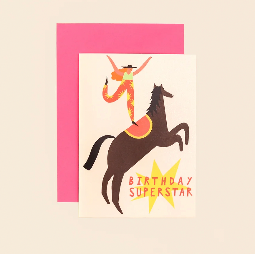 Superstar Birthday Card by Little Black Cat