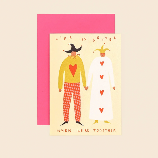 Life Is Better When We're Together Love Card by Little Black Cat