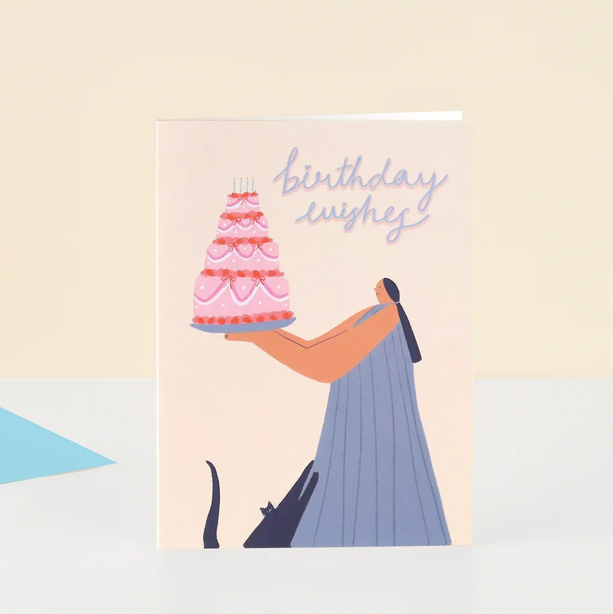 Birthday Wishes Card by Little Black Cat