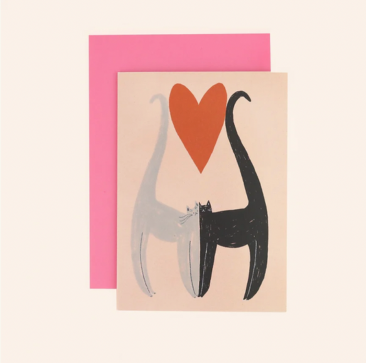 Cats Love Card by Little Black Cat