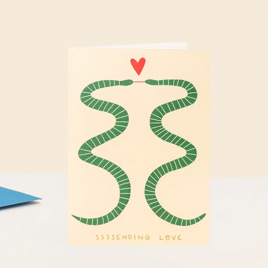 Sssending Love Snakes Card by Little Black Cat