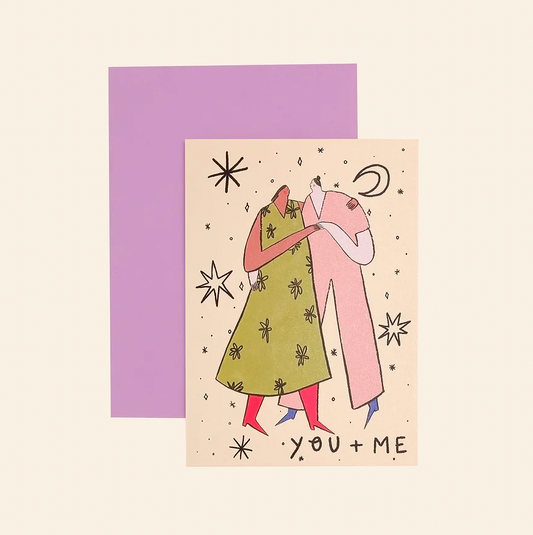 You And Me Woman + Woman Love Card by Little Black Cat