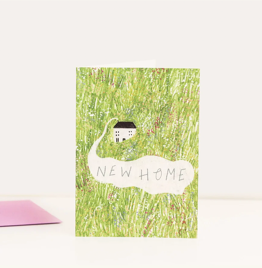 New Home Greeting Card by Little Black Cat