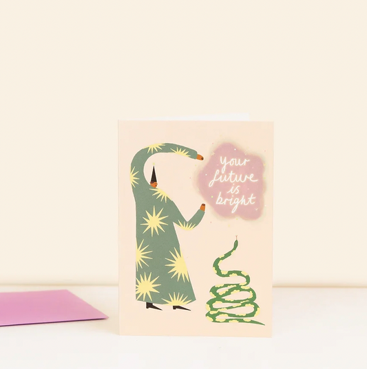 Your Future Is Bright Greeting Card by Little Black Cat