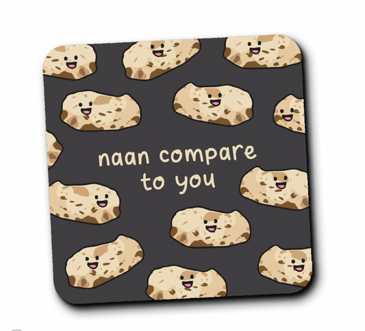 Naan Compared Coaster by The Playful Indian