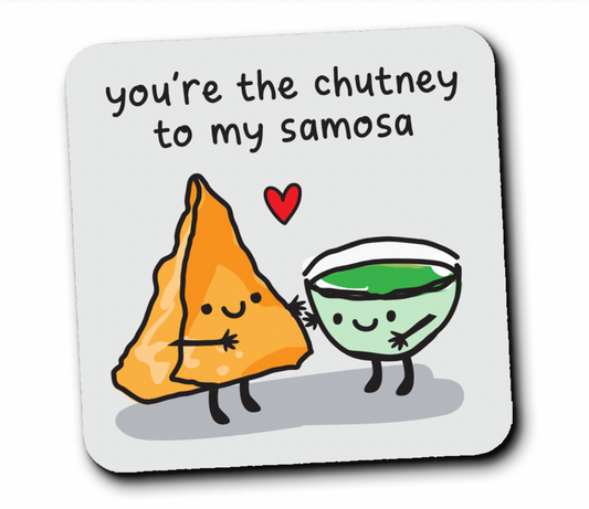 Chutney Samosa Coaster by The Playful Indian